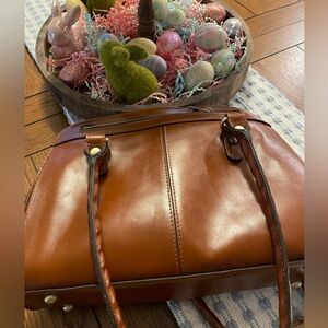 LN Patricia Nash Calvi Square Satchel Bag Purse